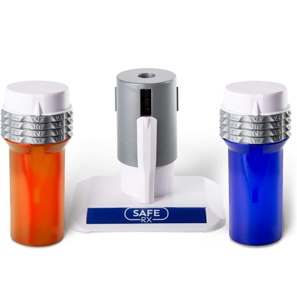 SafeRx Large blue amber